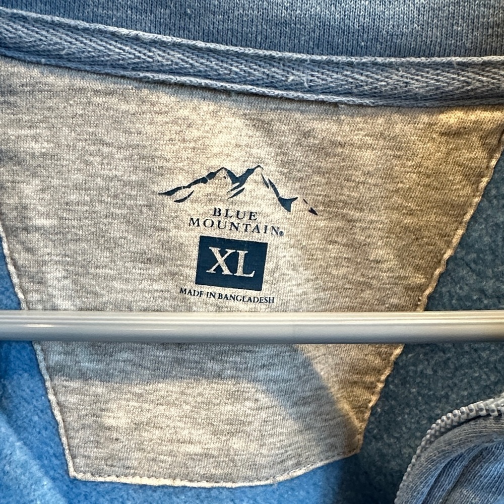 Men's Blue Quarter-Zip Sweatshirt - Picture 2 of 6